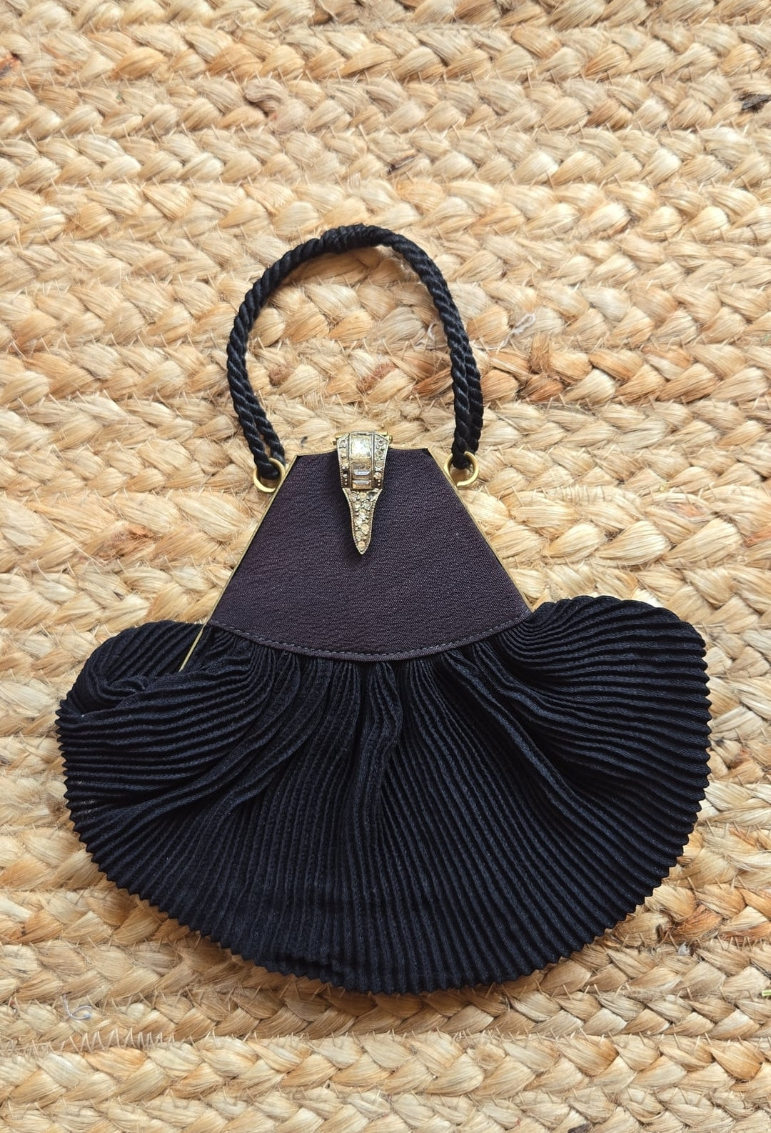 antique 40s/50s fan purse