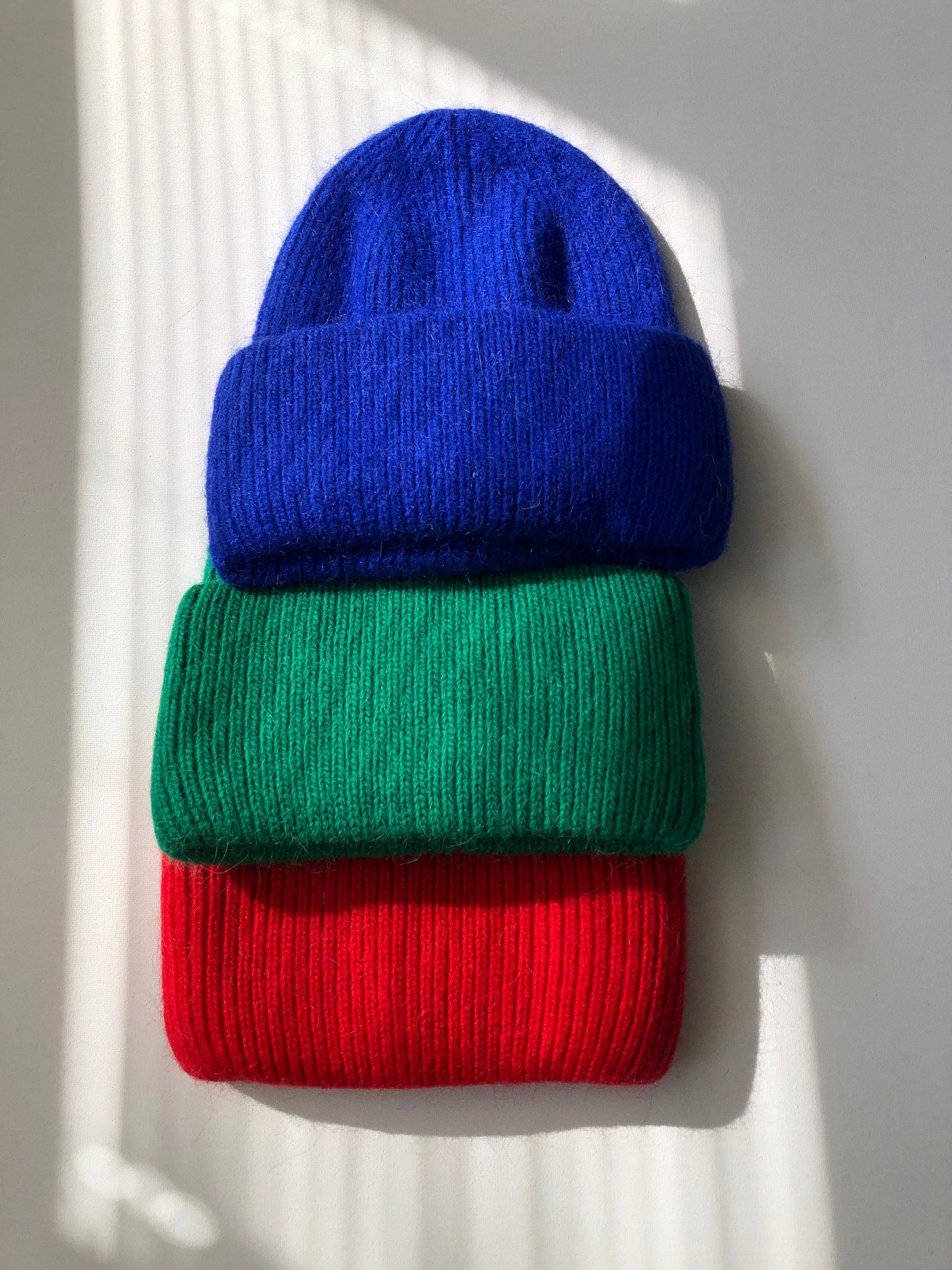 Angora beanie - Emerald Green