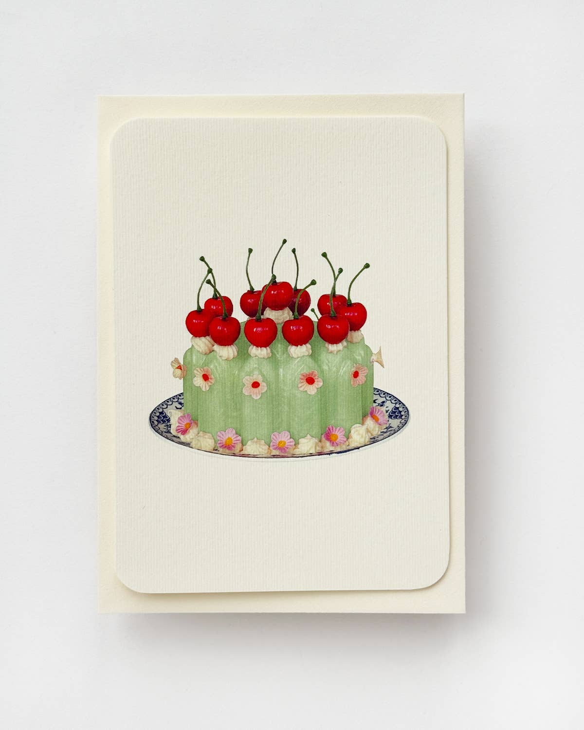Chartreuse Cream Blancmange Greeting Card | Birthday Card