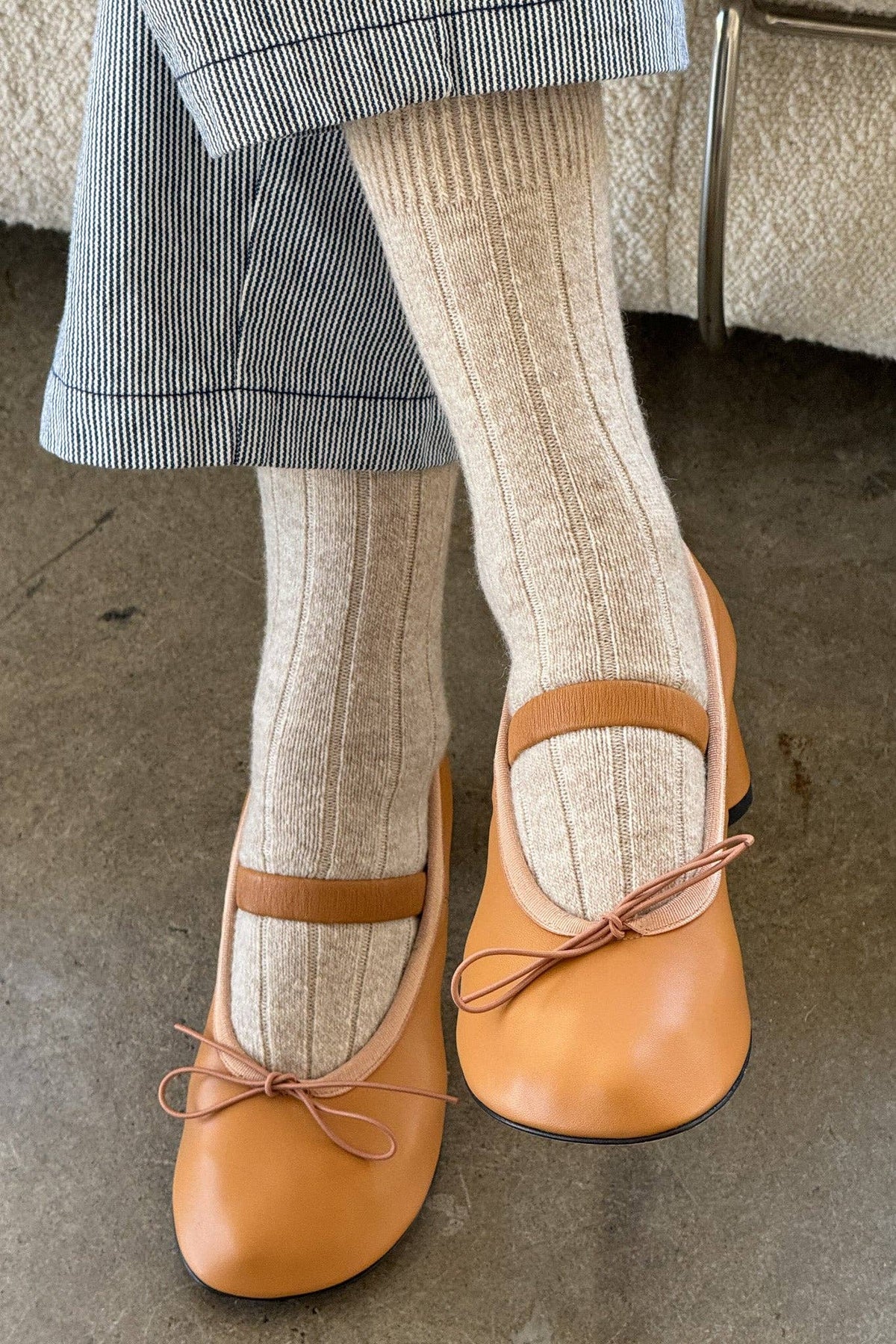 Classic Cashmere Socks: Grey Melange