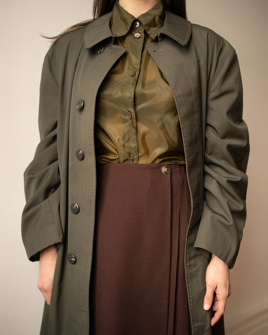 Saks Fifth Avenue brown pleated skirt