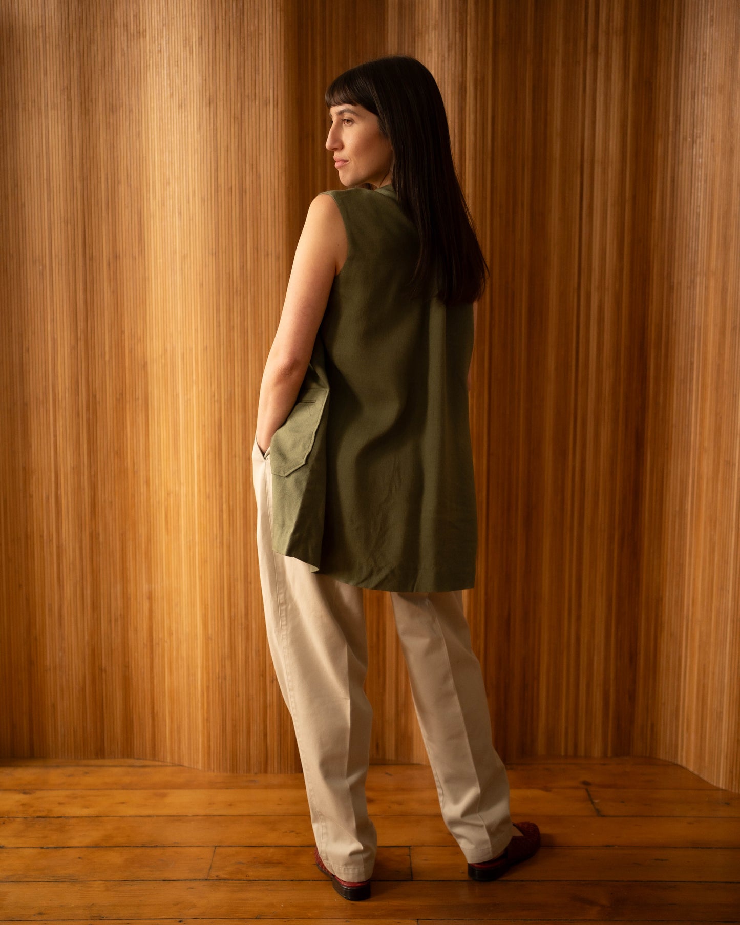 LL Bean beige khaki trousers