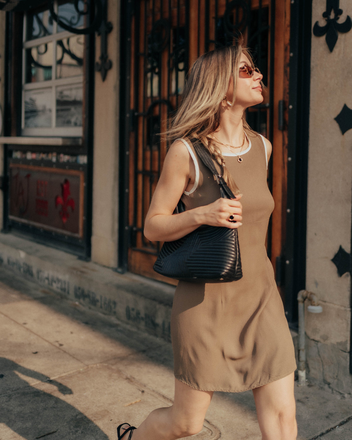 Bally quilted leather shoulder bag
