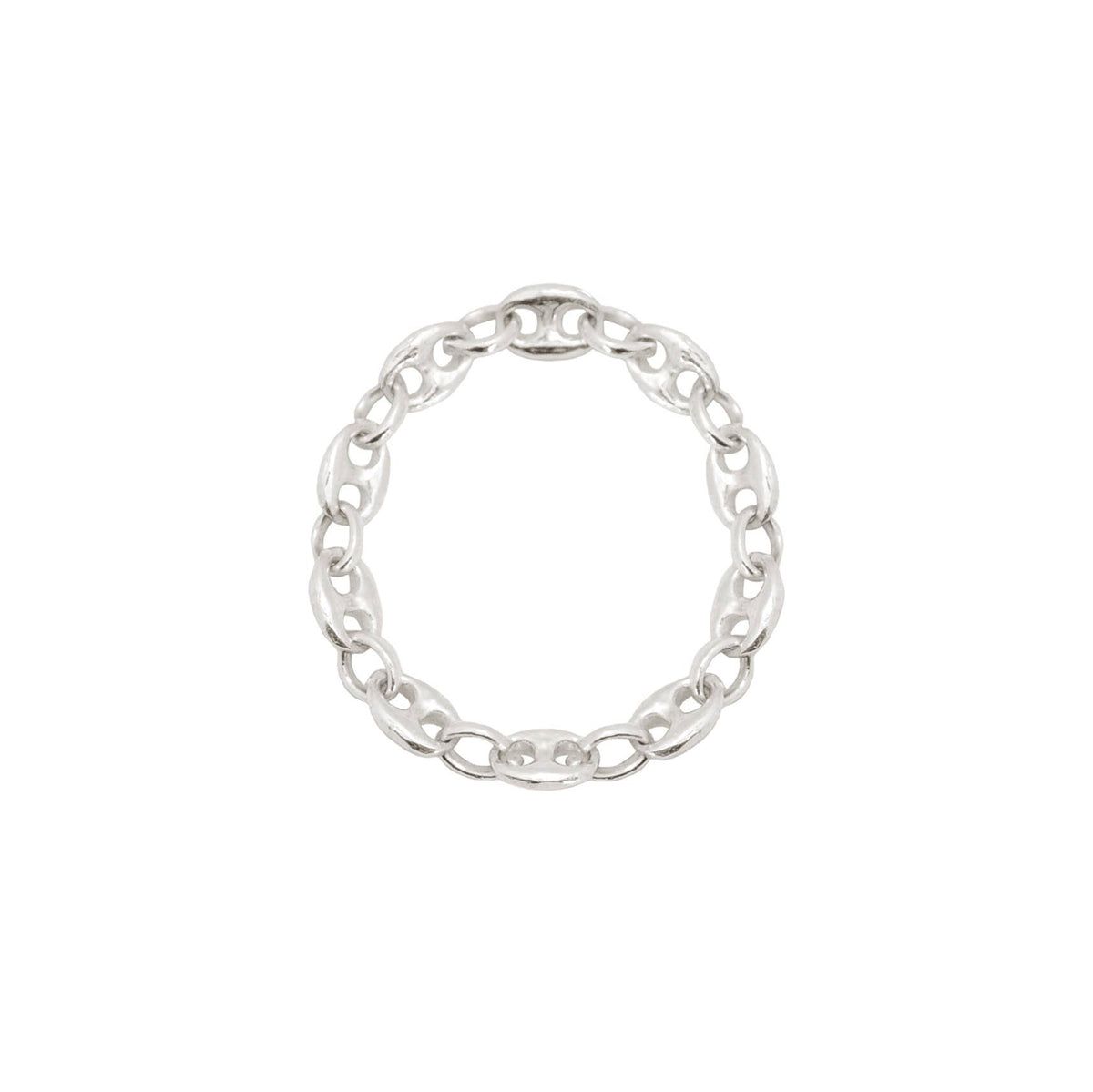 Baby Brizo Chain Ring In Silver: 8.5