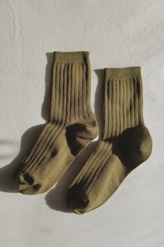 Her socks - pesto