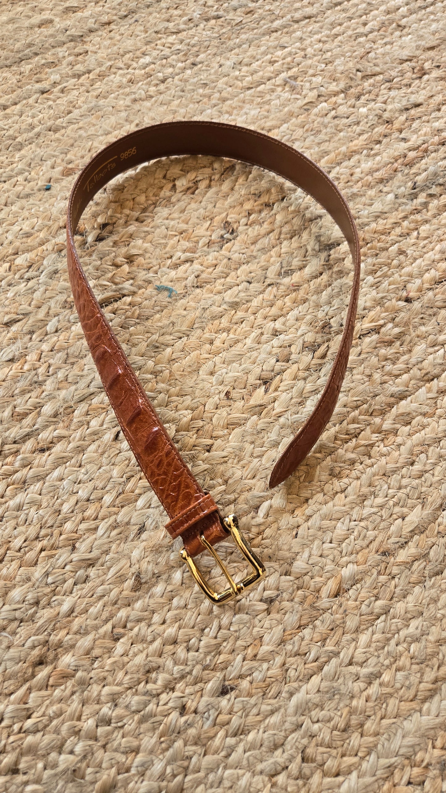 Talbots Italian alligator calfskin belt