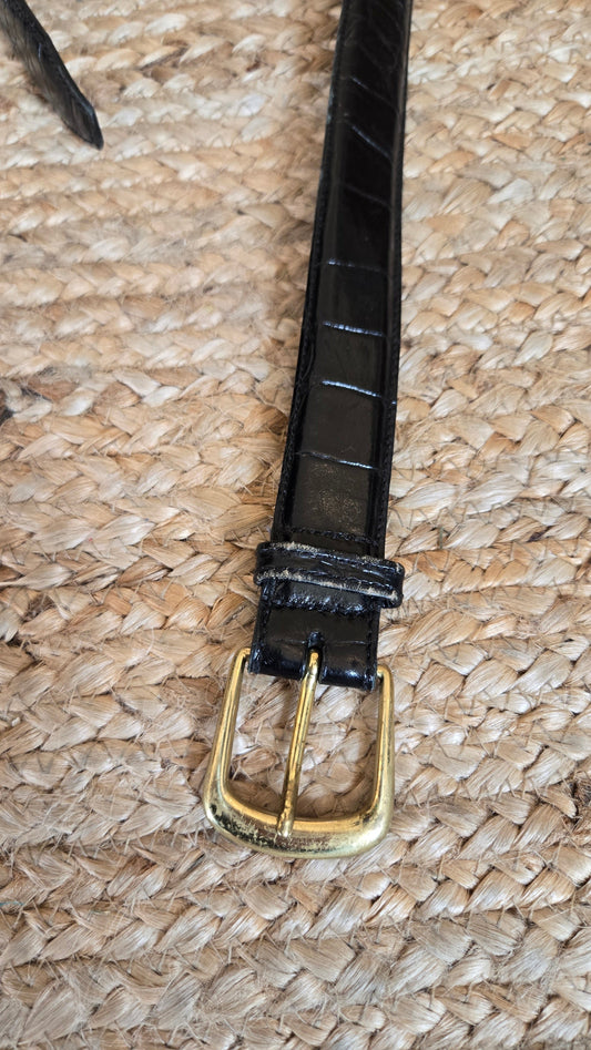 Bill Blass black embossed belt