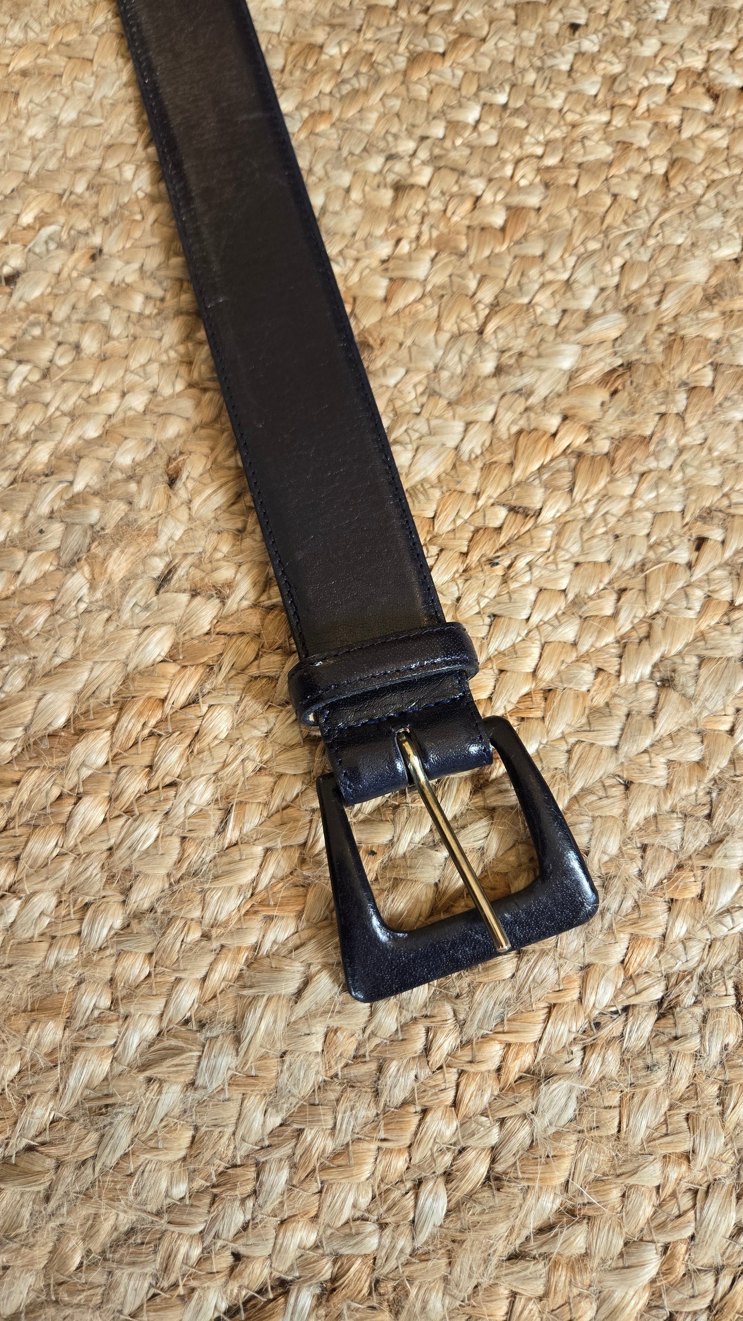 Talbots dark navy leather belt