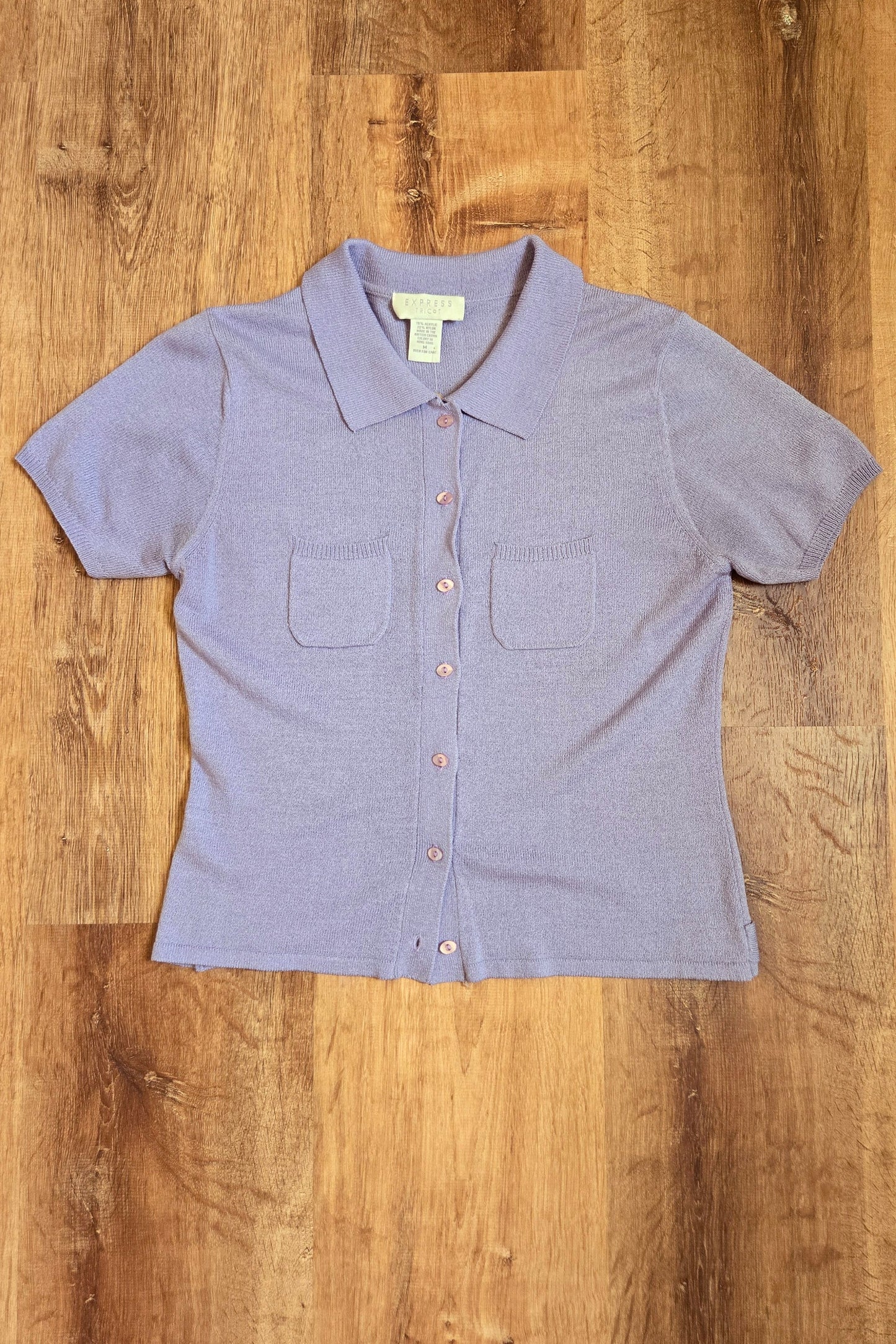 Express lavender knit polo