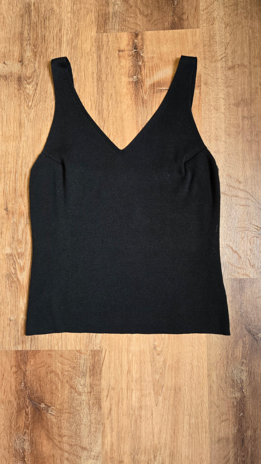 Pierre Cardin black knit tank