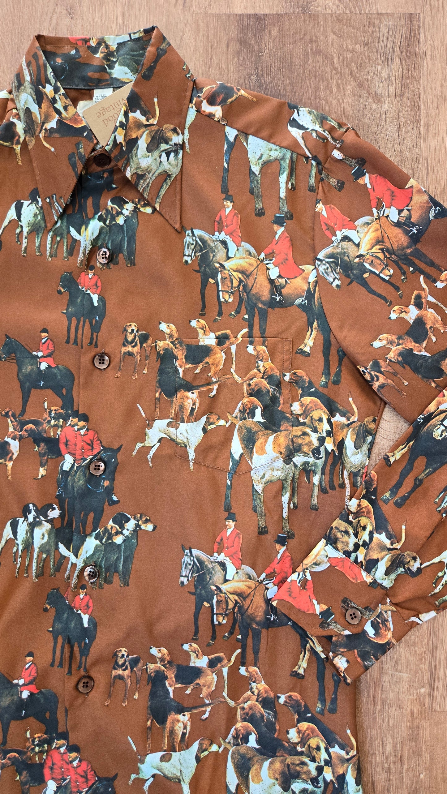 Furman's fox hunt print shirt