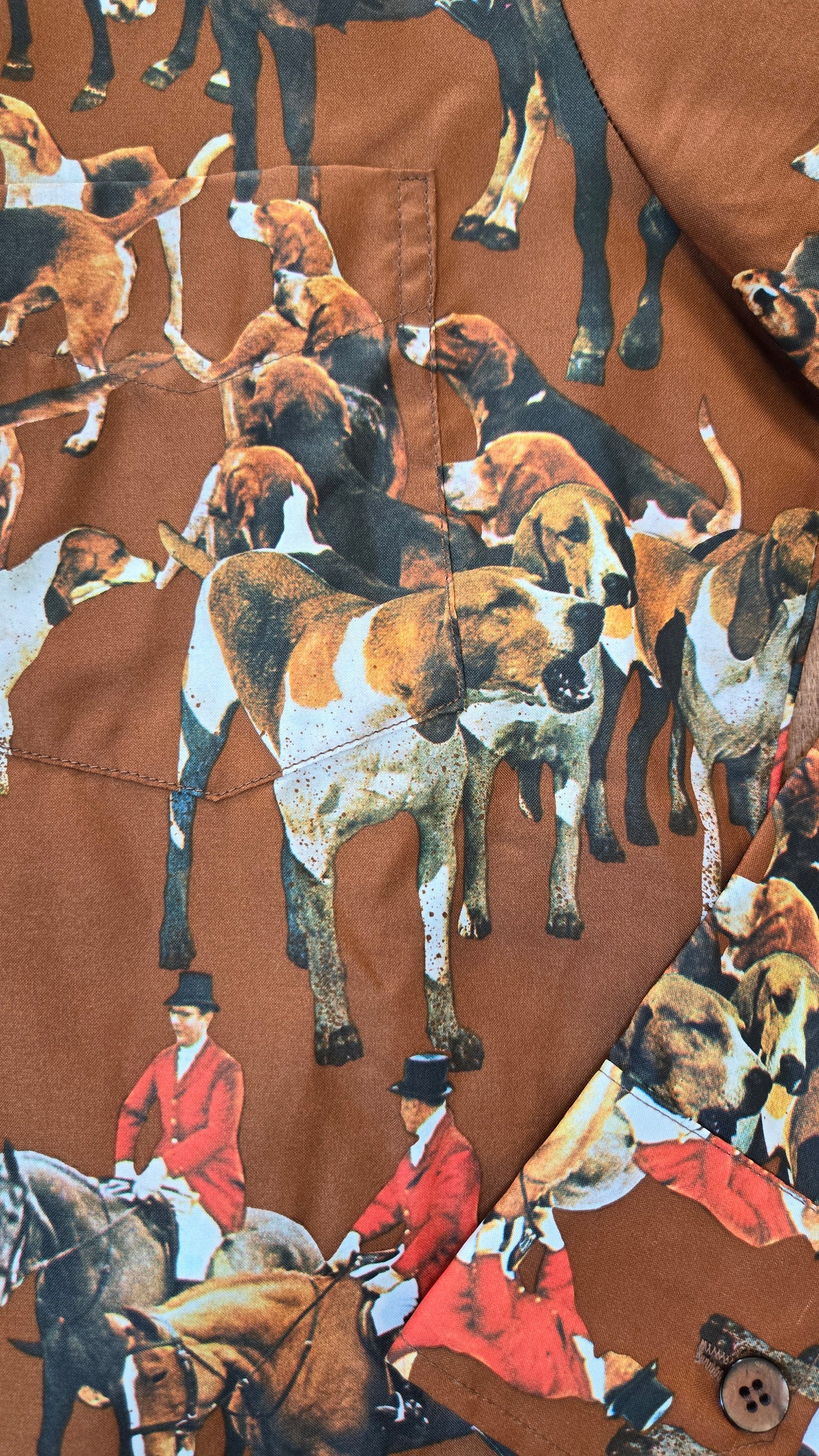 Furman's fox hunt print shirt