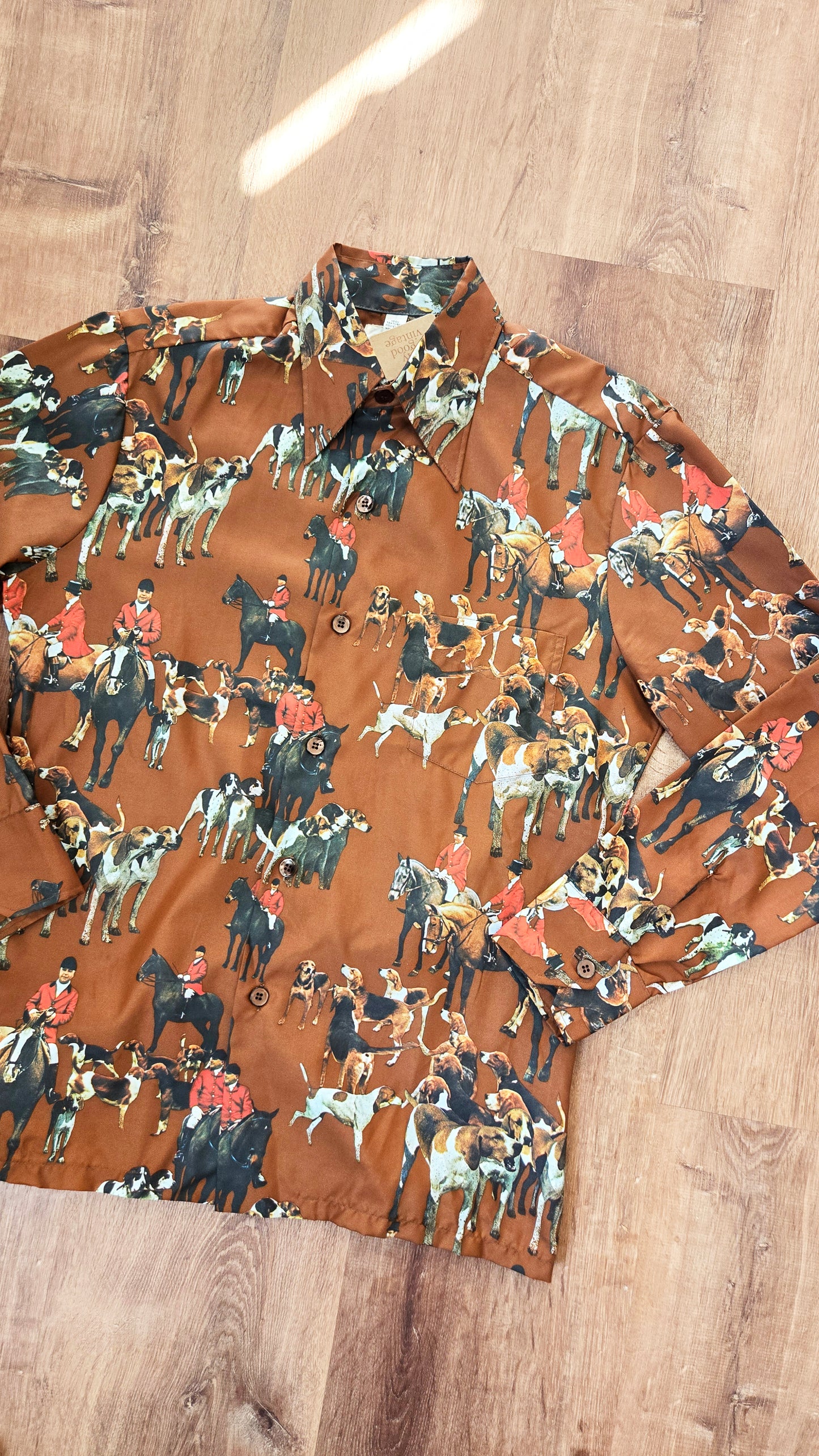 Furman's fox hunt print shirt