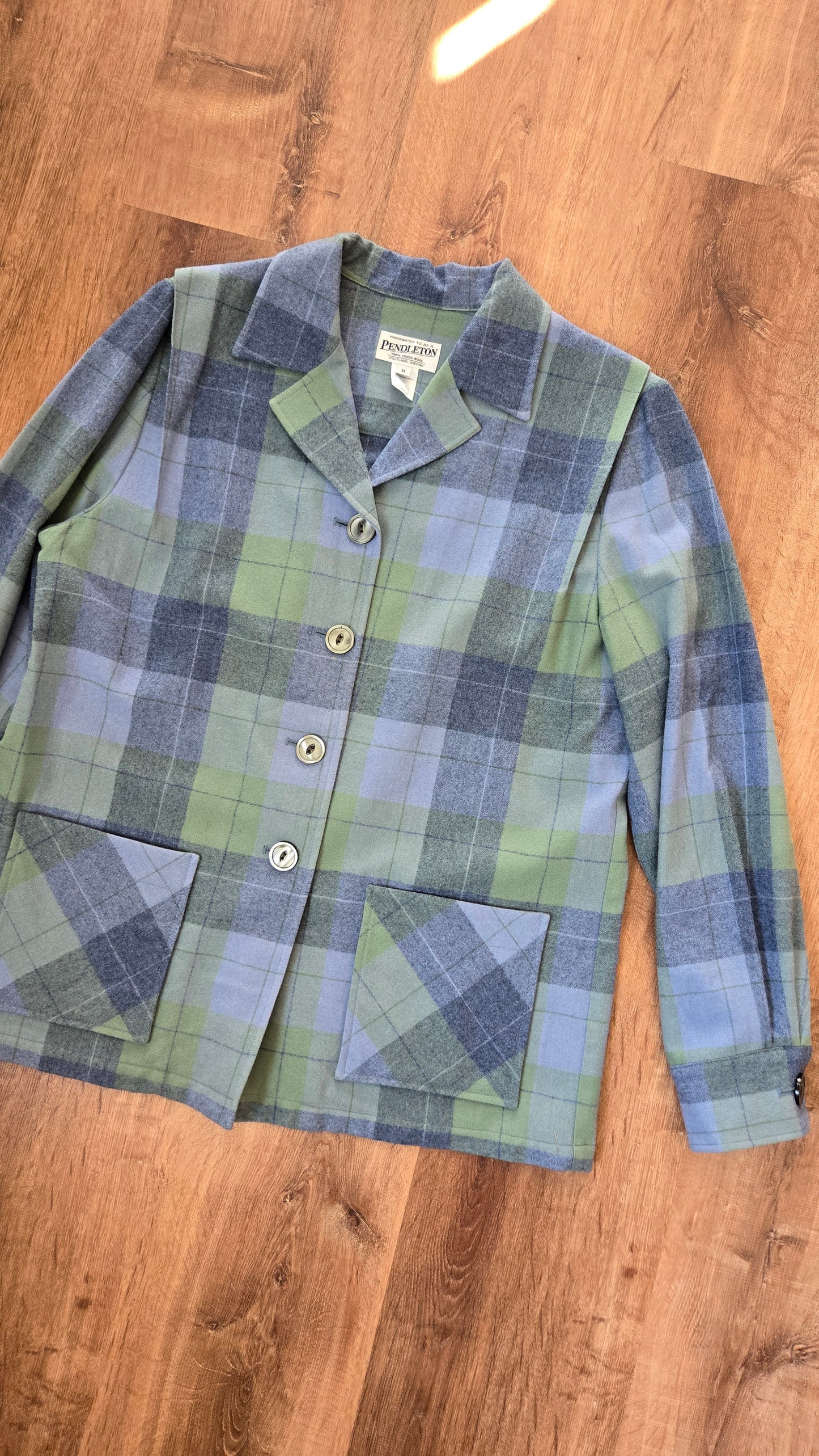 Pendleton blue plaid chore jacket