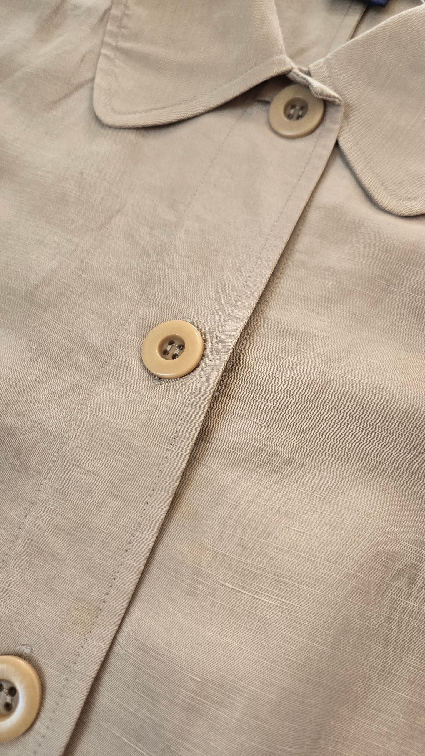 Land's End beige linen/silk chore jacket