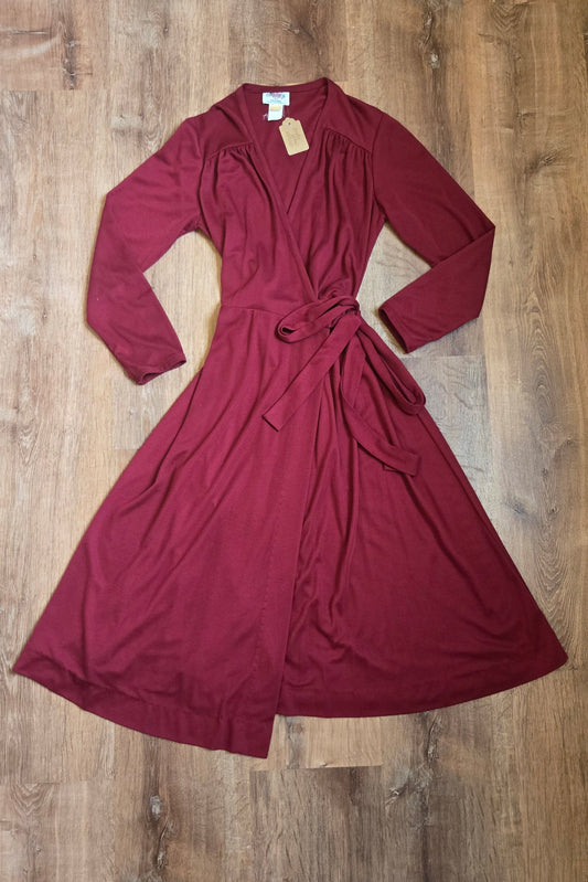 Lanz maroon wrap dress