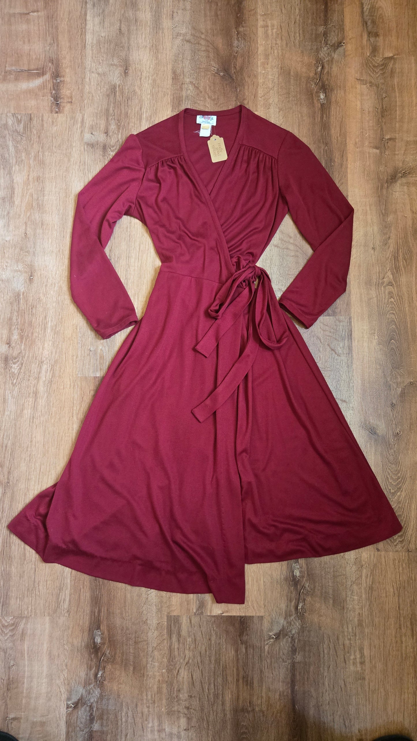 Lanz maroon wrap dress