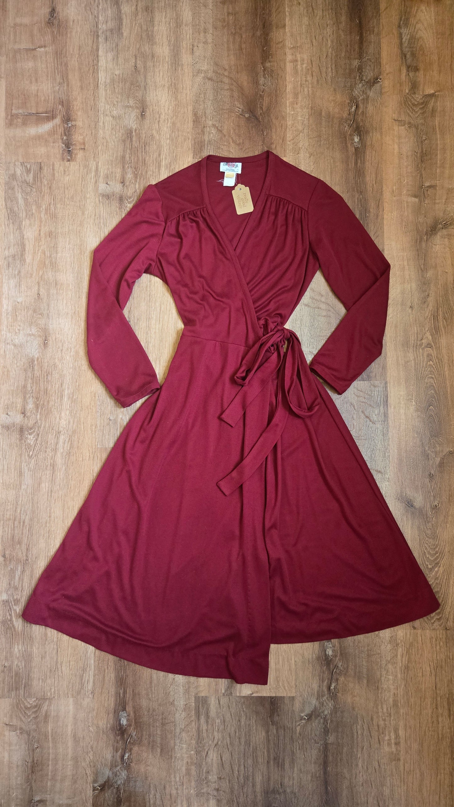 Lanz maroon wrap dress