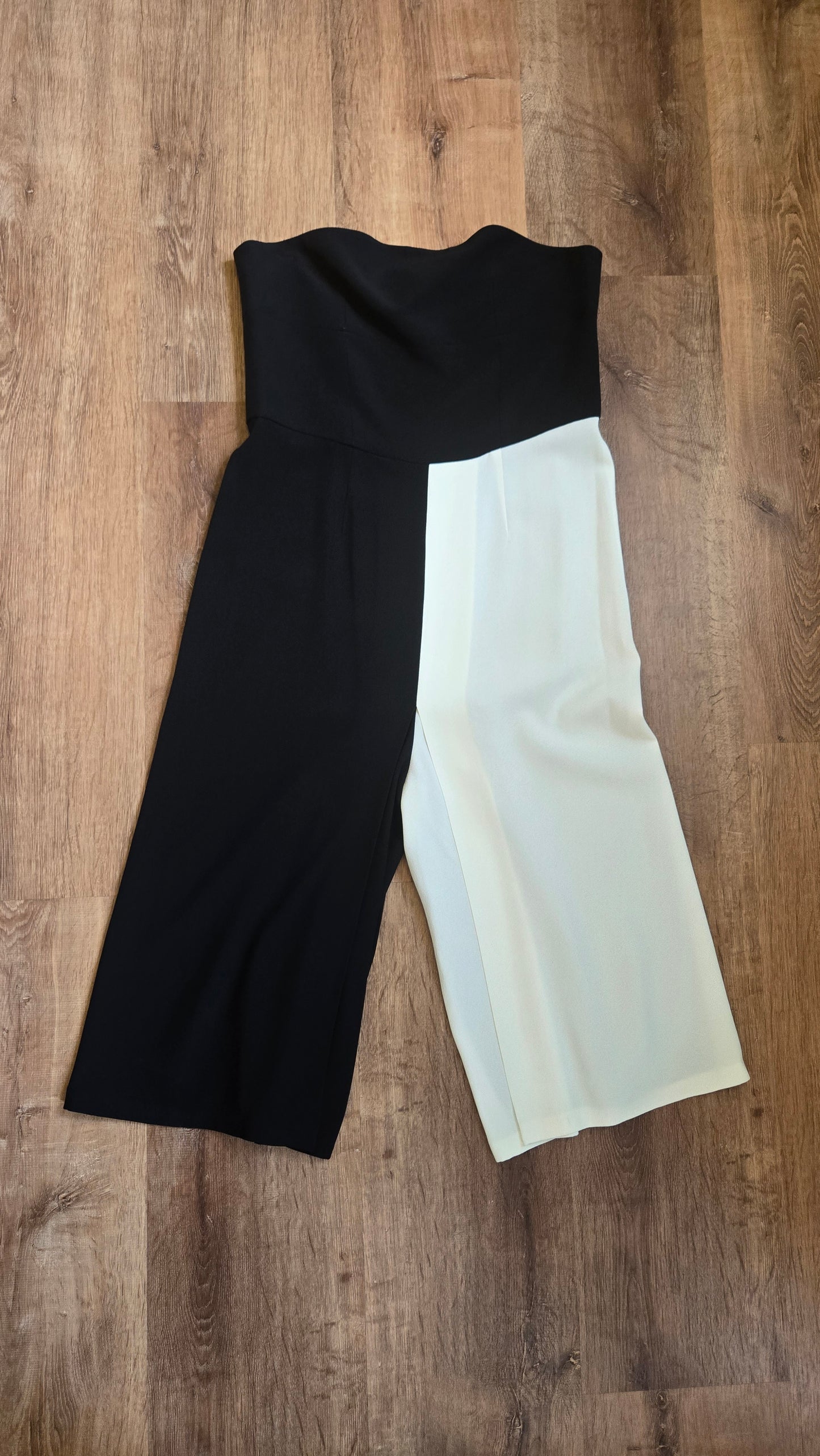 Giulietta b&w strapless jumpsuit