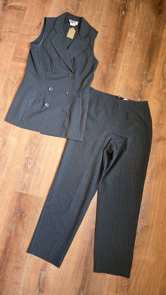 DBY pinstripe vest suit