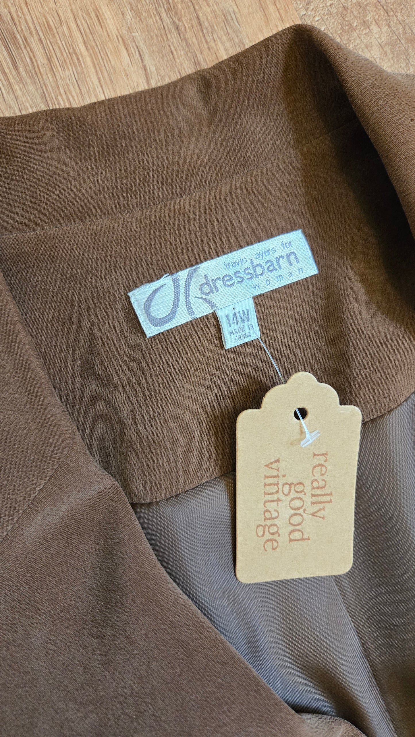 Dress Barn brown silk suit