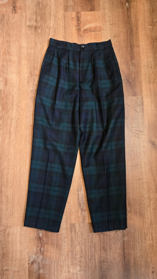 Giorgio Sant'Angelo navy plaid pants