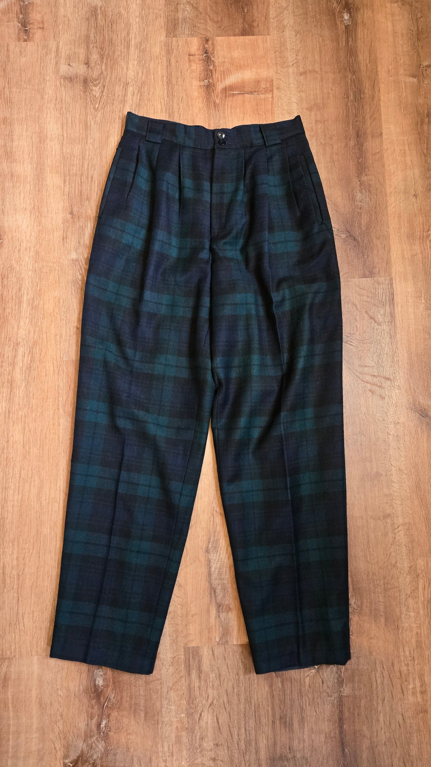 Giorgio Sant'Angelo navy plaid pants