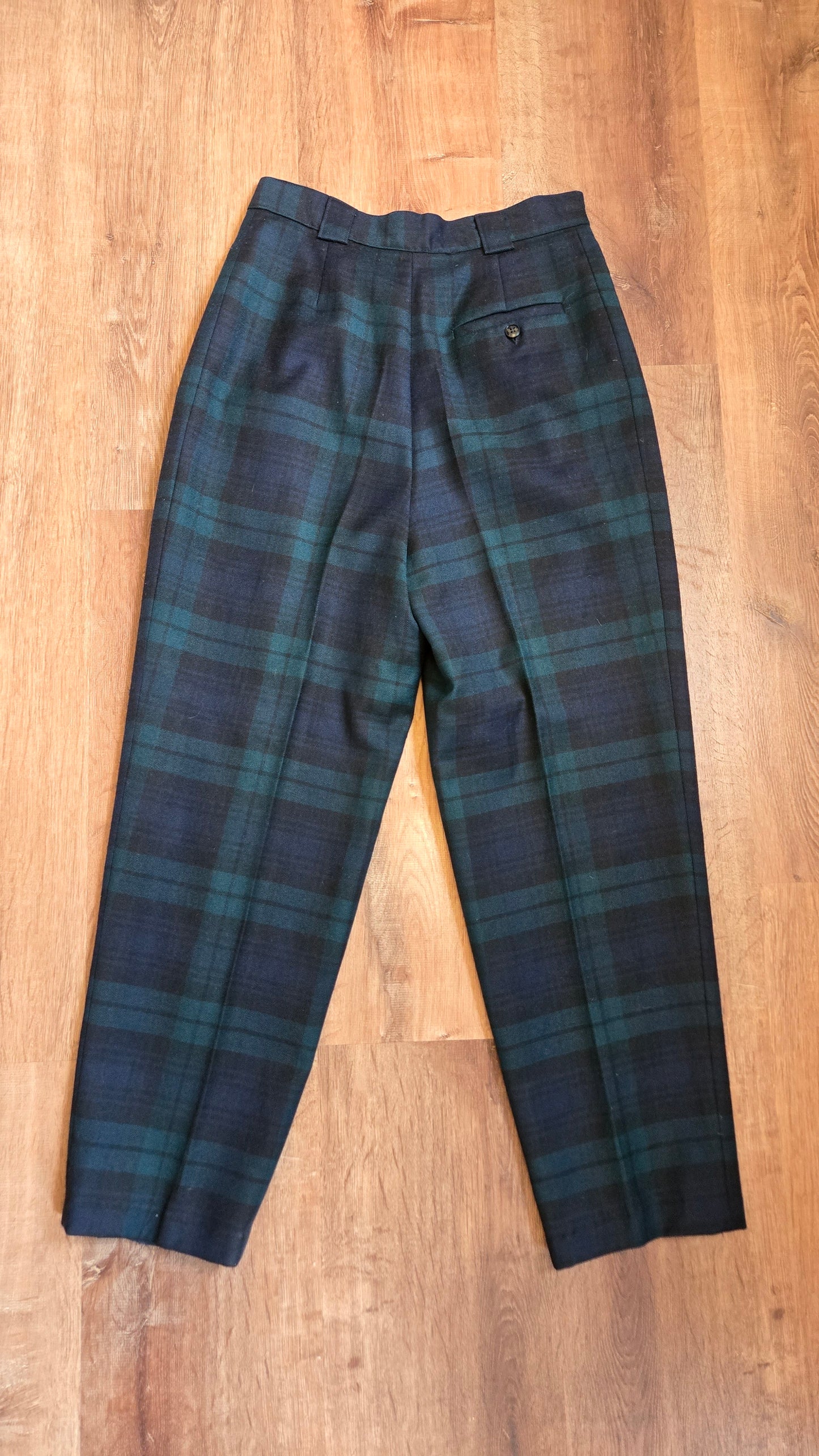 Giorgio Sant'Angelo navy plaid pants