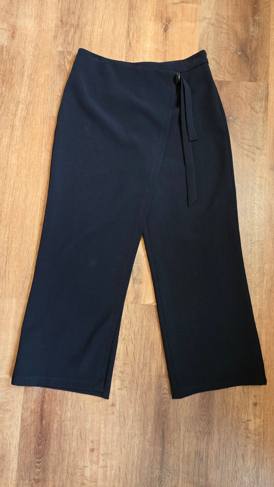 J Peterman navy faux wrap pants