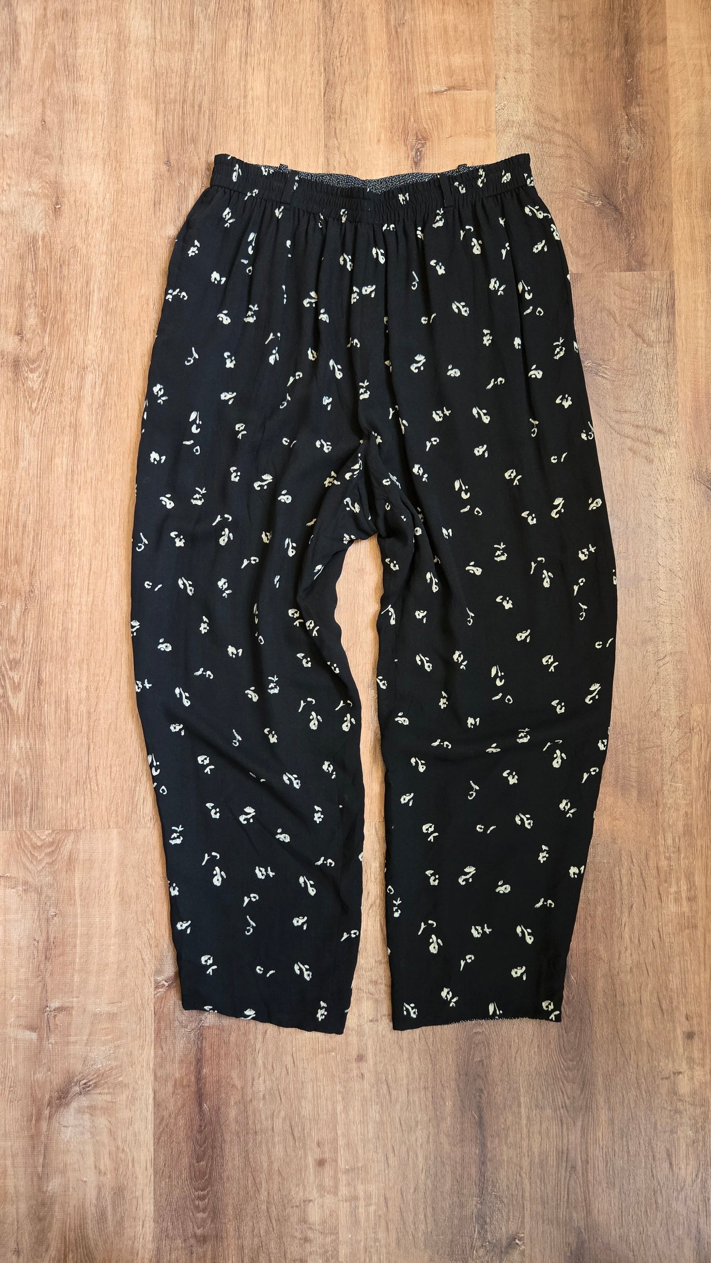 Polka dot/floral reversible pants!