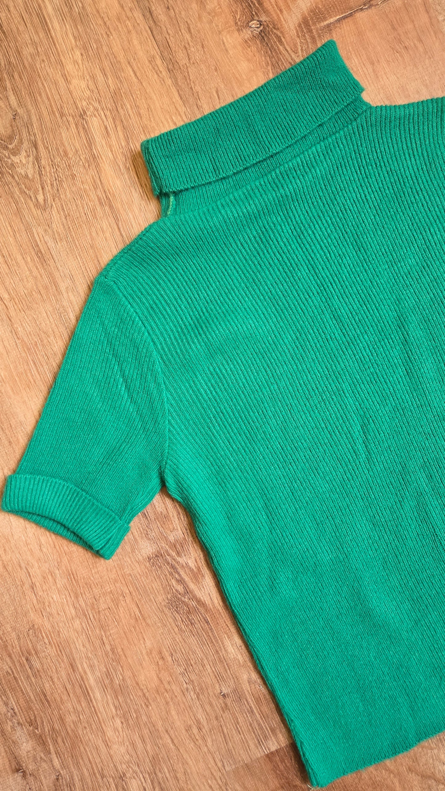 Talk Abouts kelly green short sleeve turtleneck