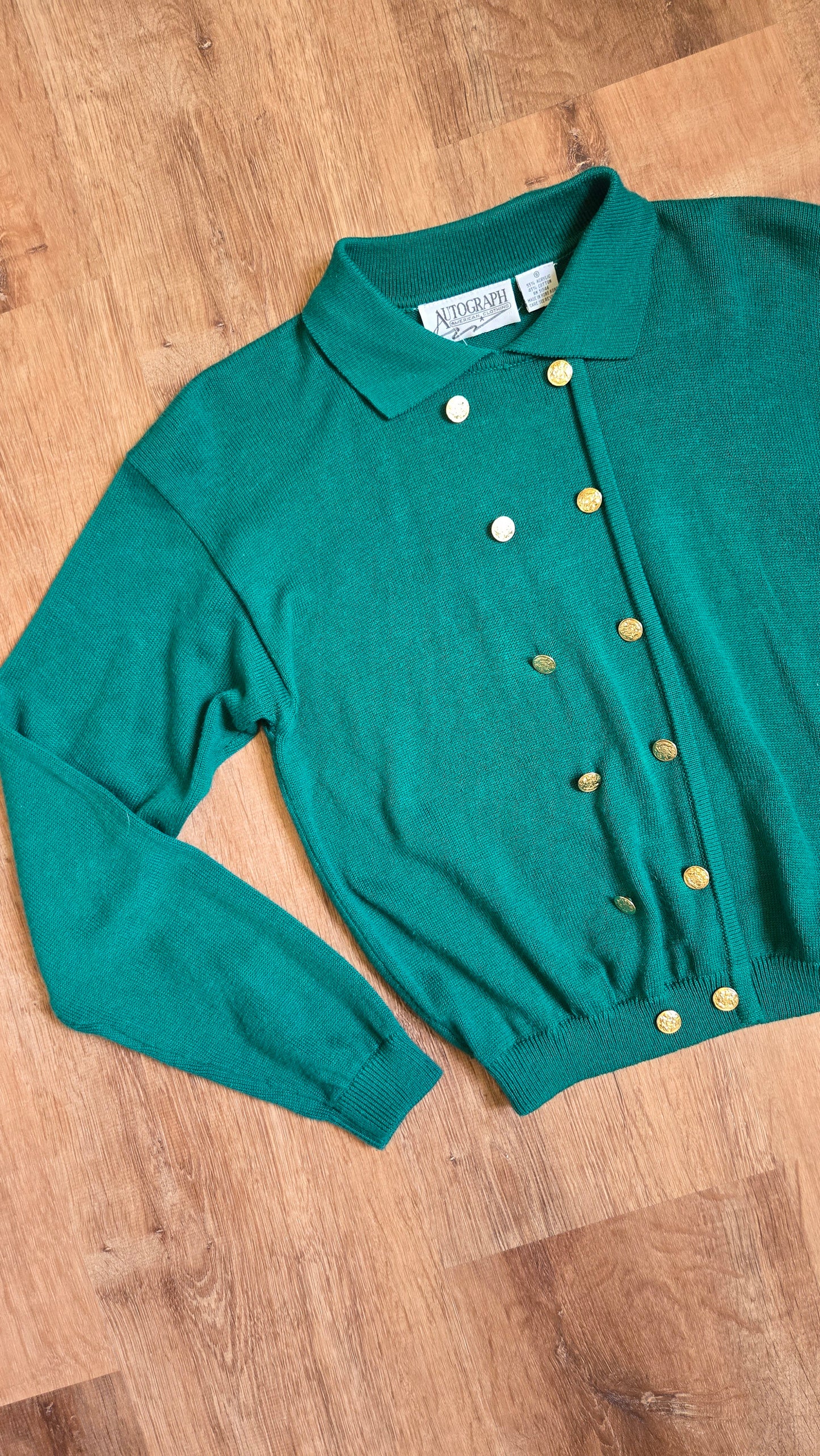 Autograph green double breast sweater