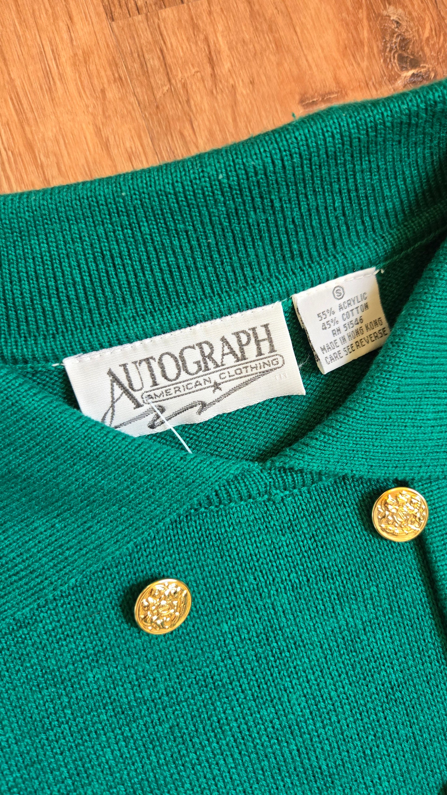 Autograph green double breast sweater