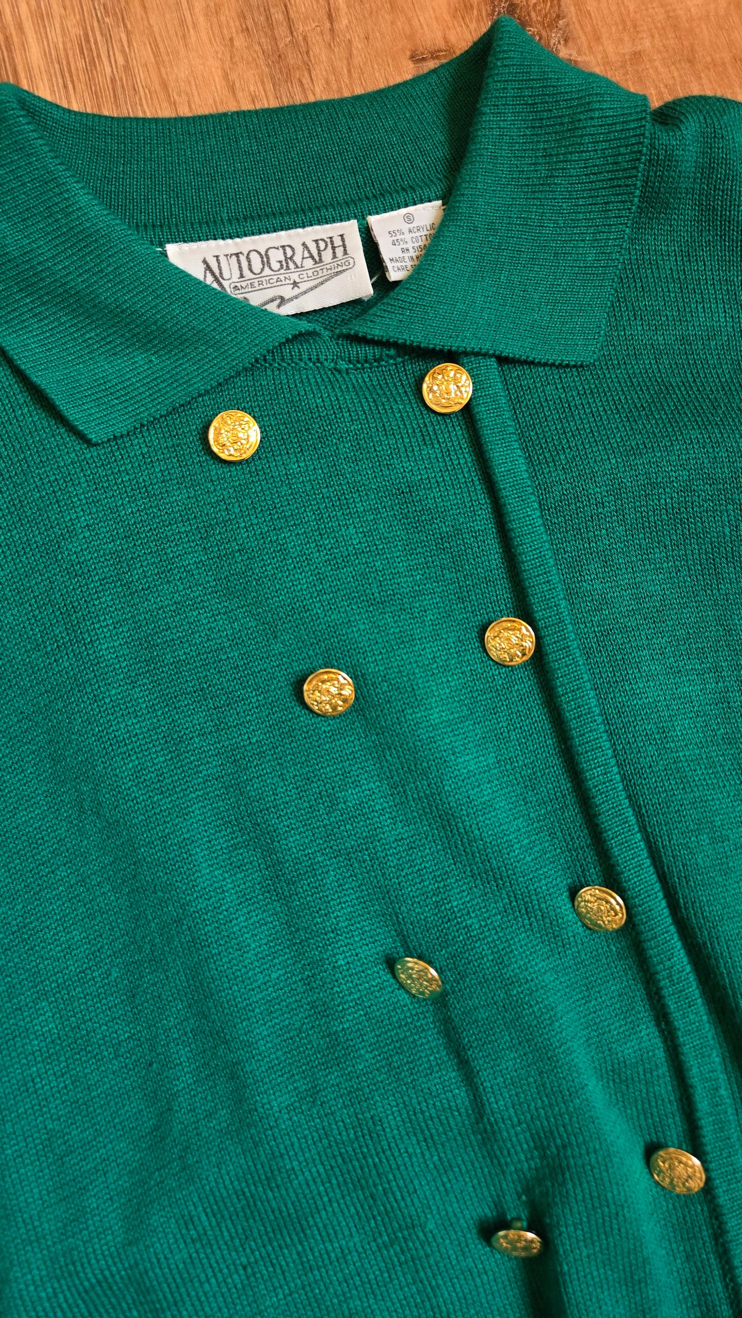 Autograph green double breast sweater