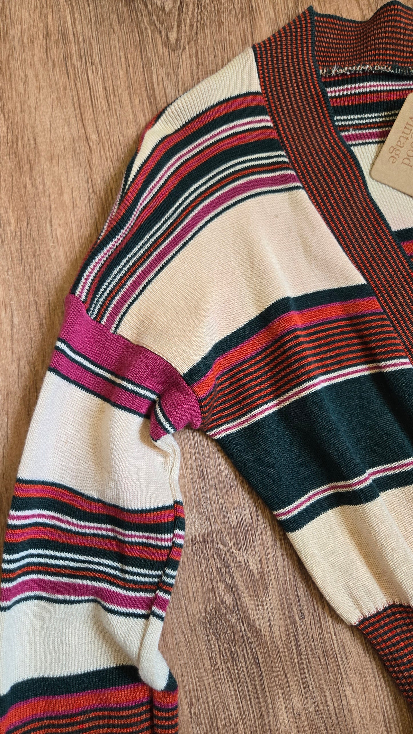 Match II striped cardigan