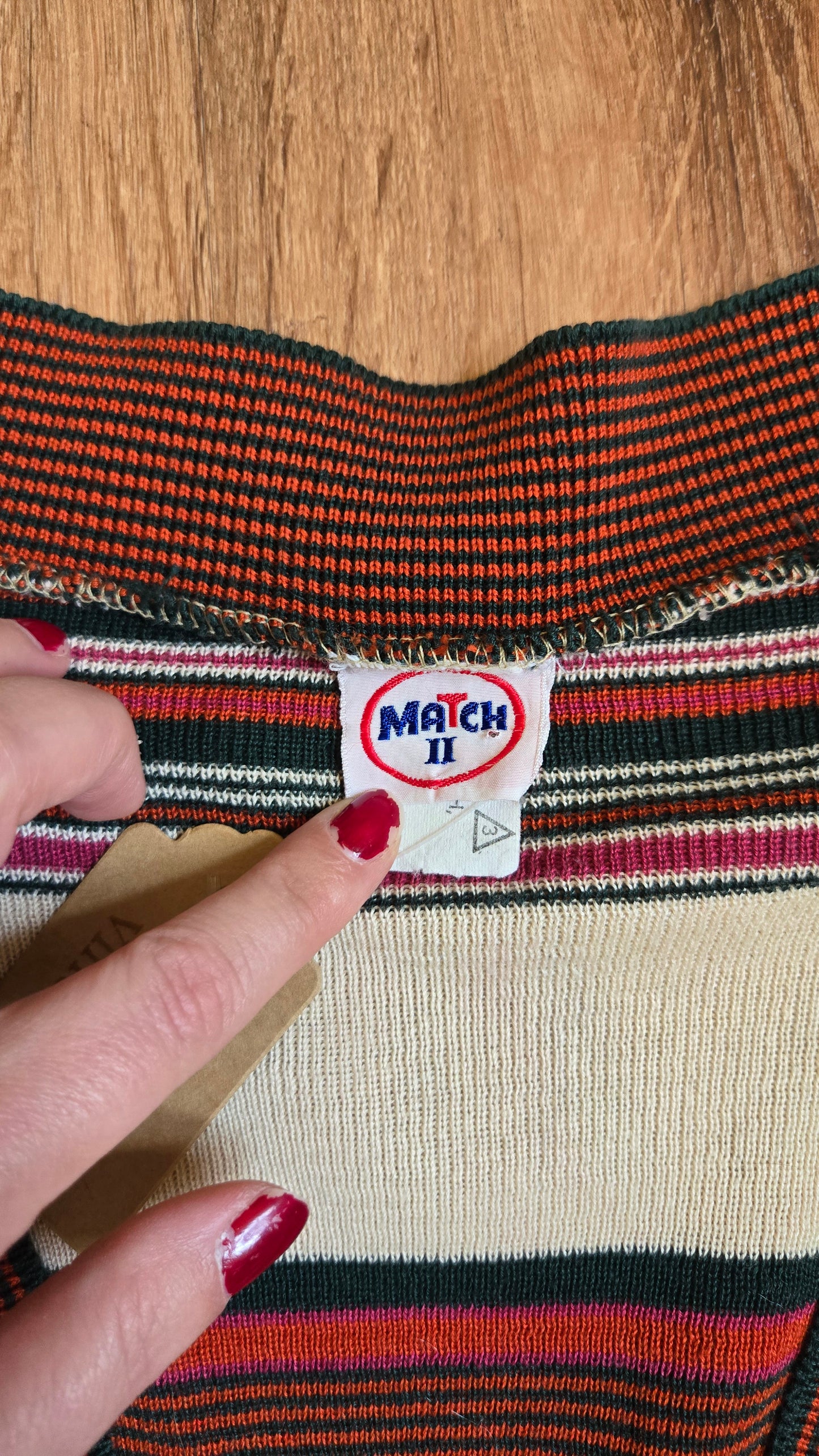 Match II striped cardigan