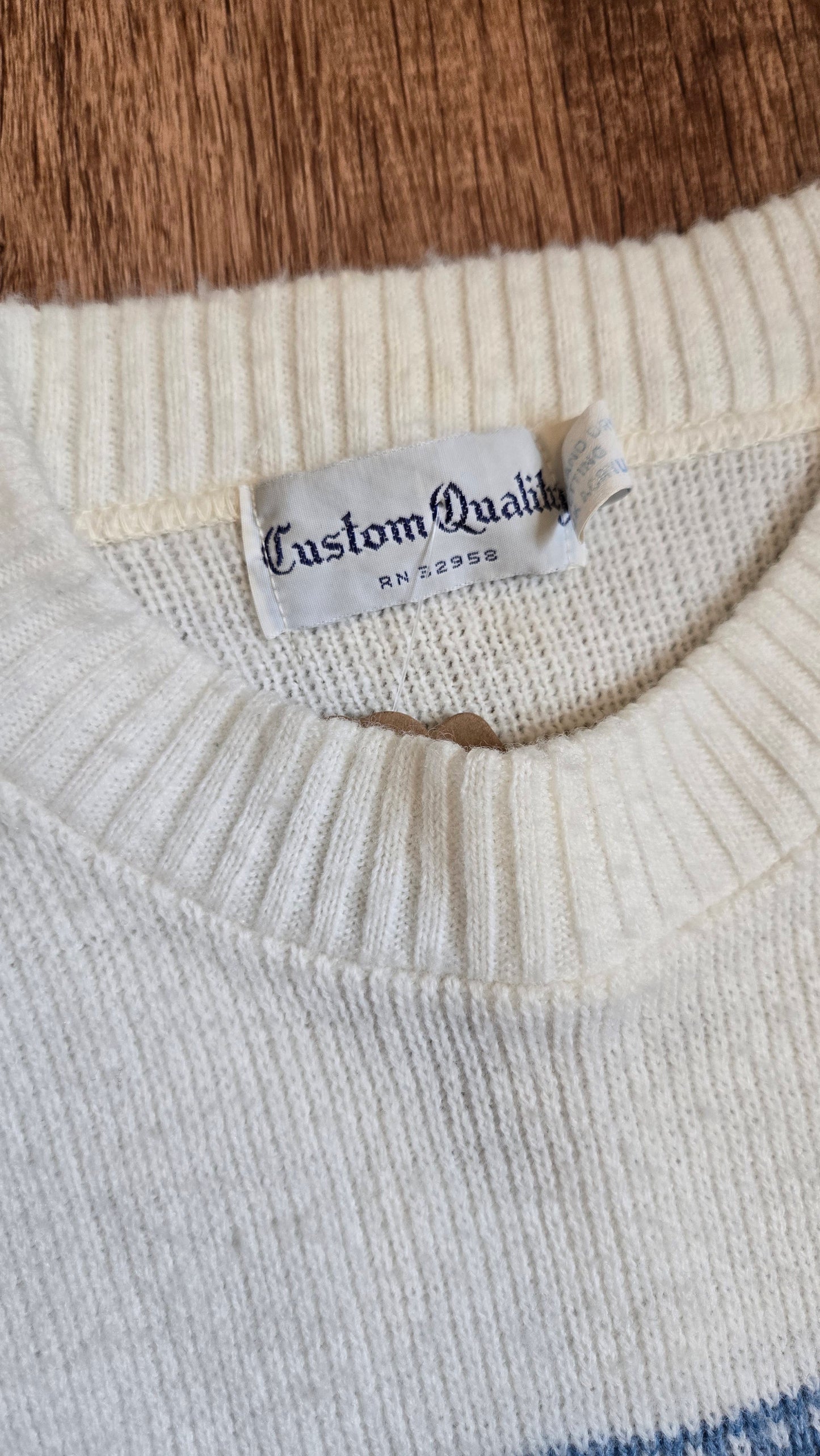 Custom Quality fair isle crew sweater