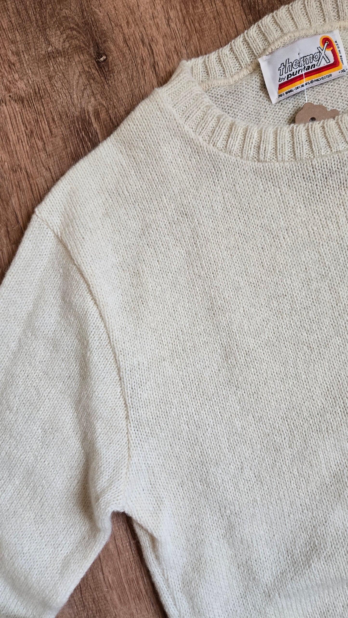 Puritan cream crew sweater