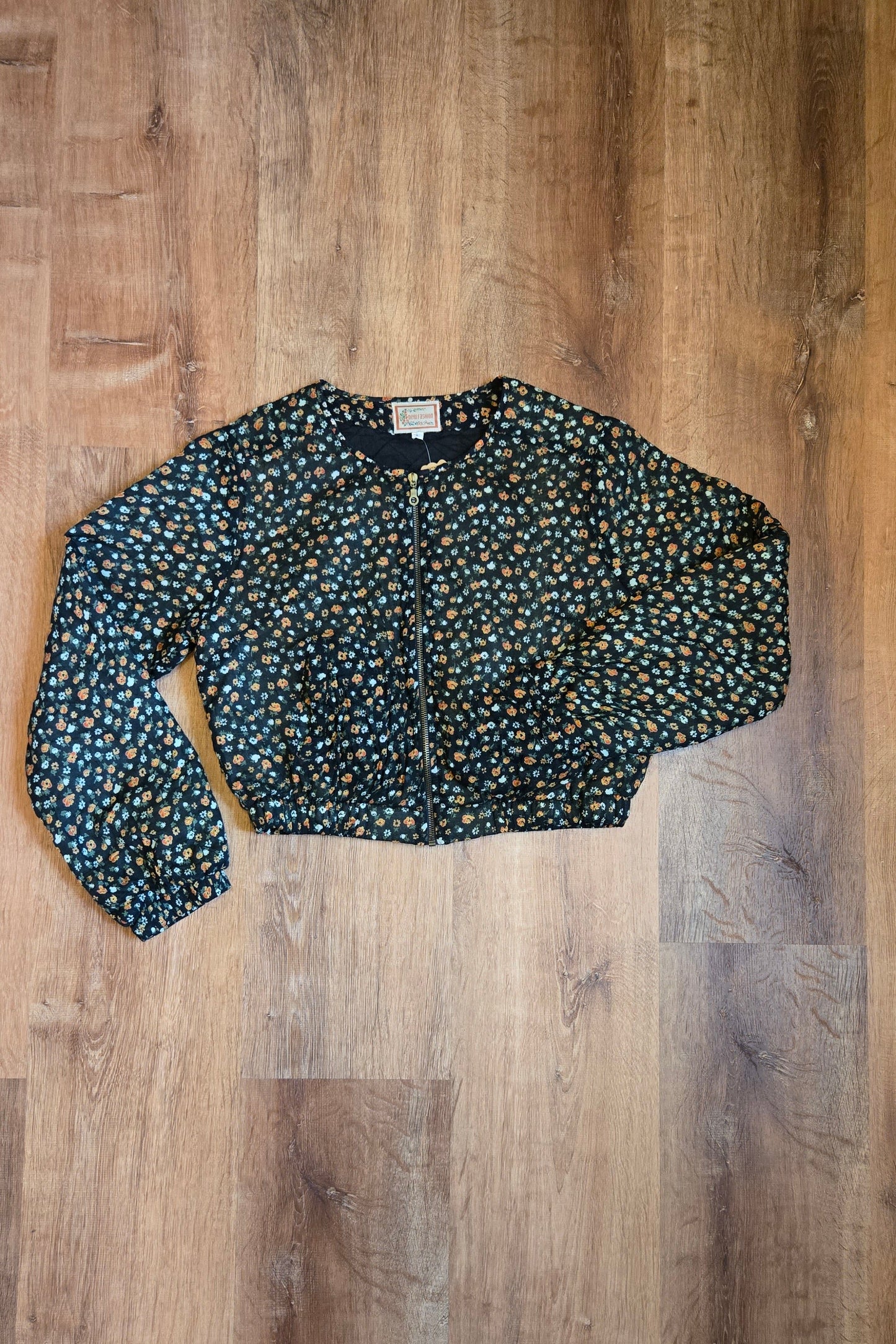 New fashion floral quilted bomber