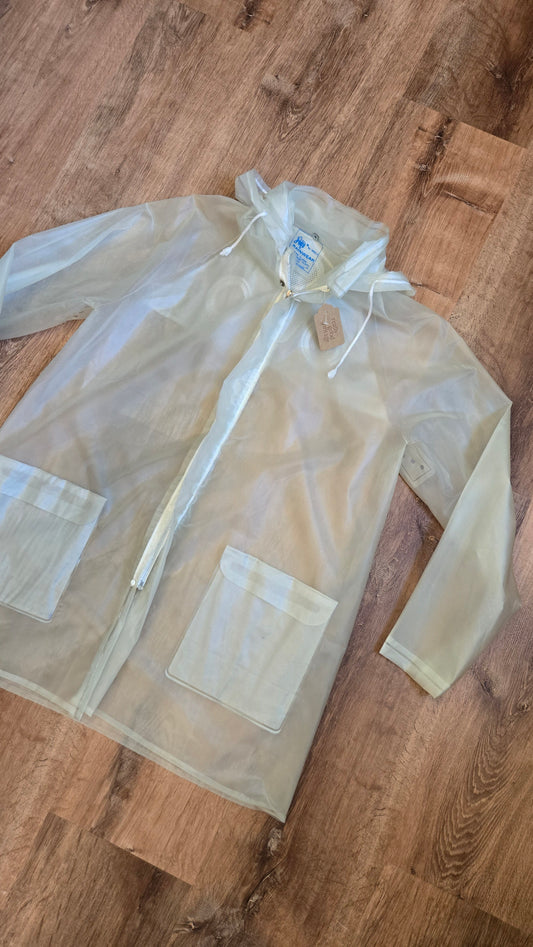 Jiffy clear hooded rain jacket