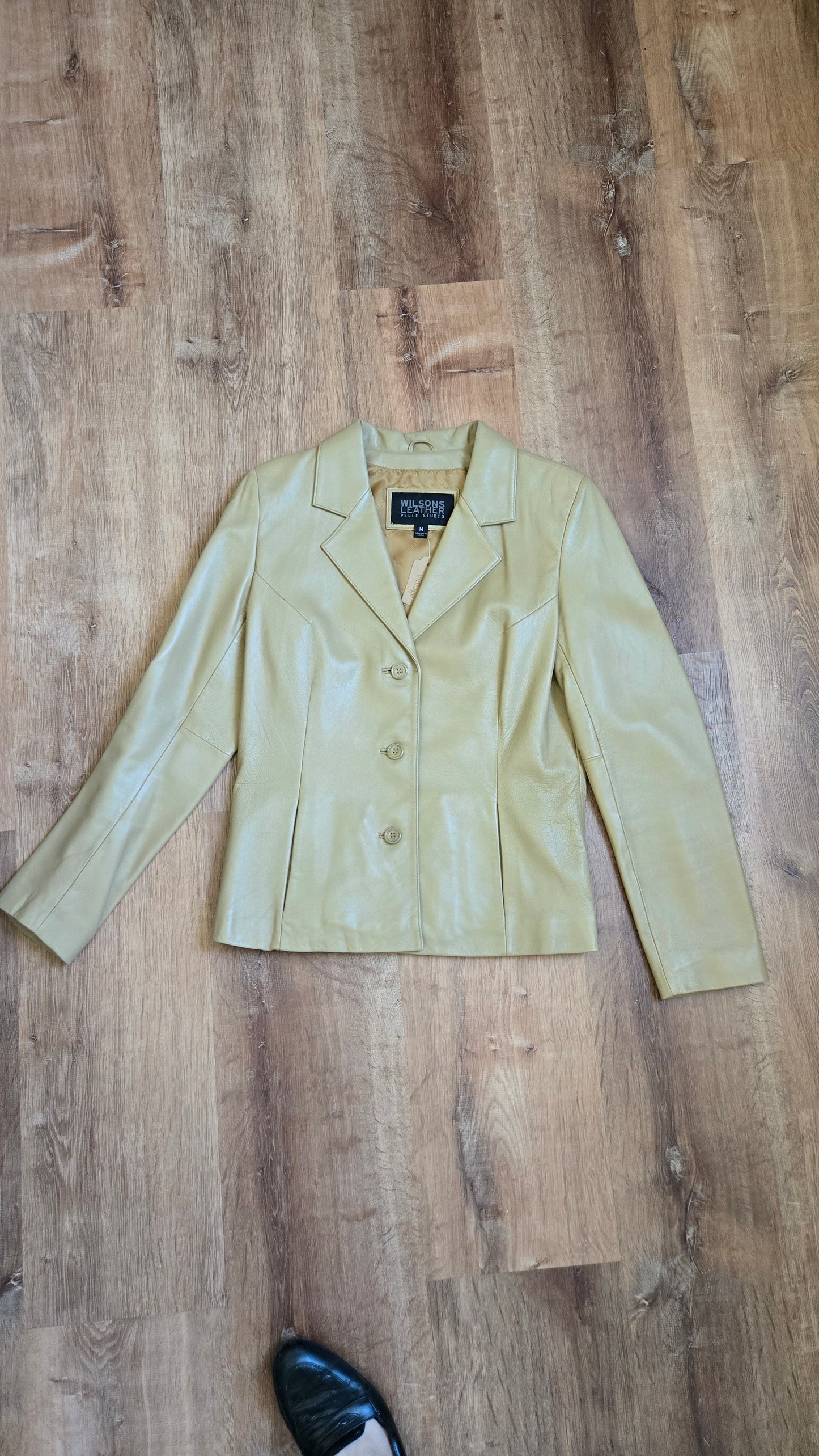 Wilsons tan leather blazer