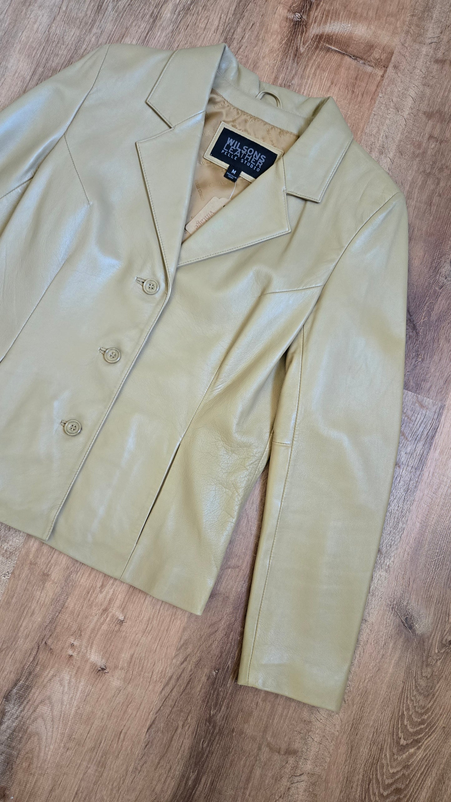 Wilsons tan leather blazer