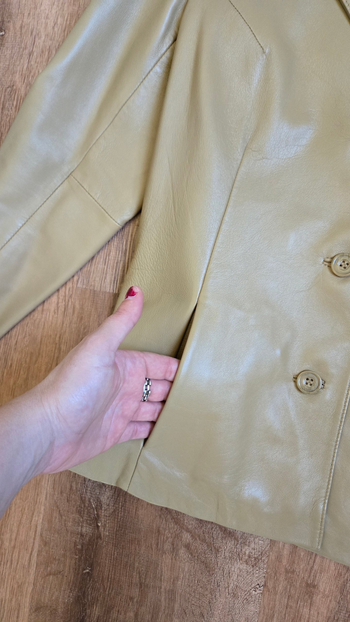 Wilsons tan leather blazer