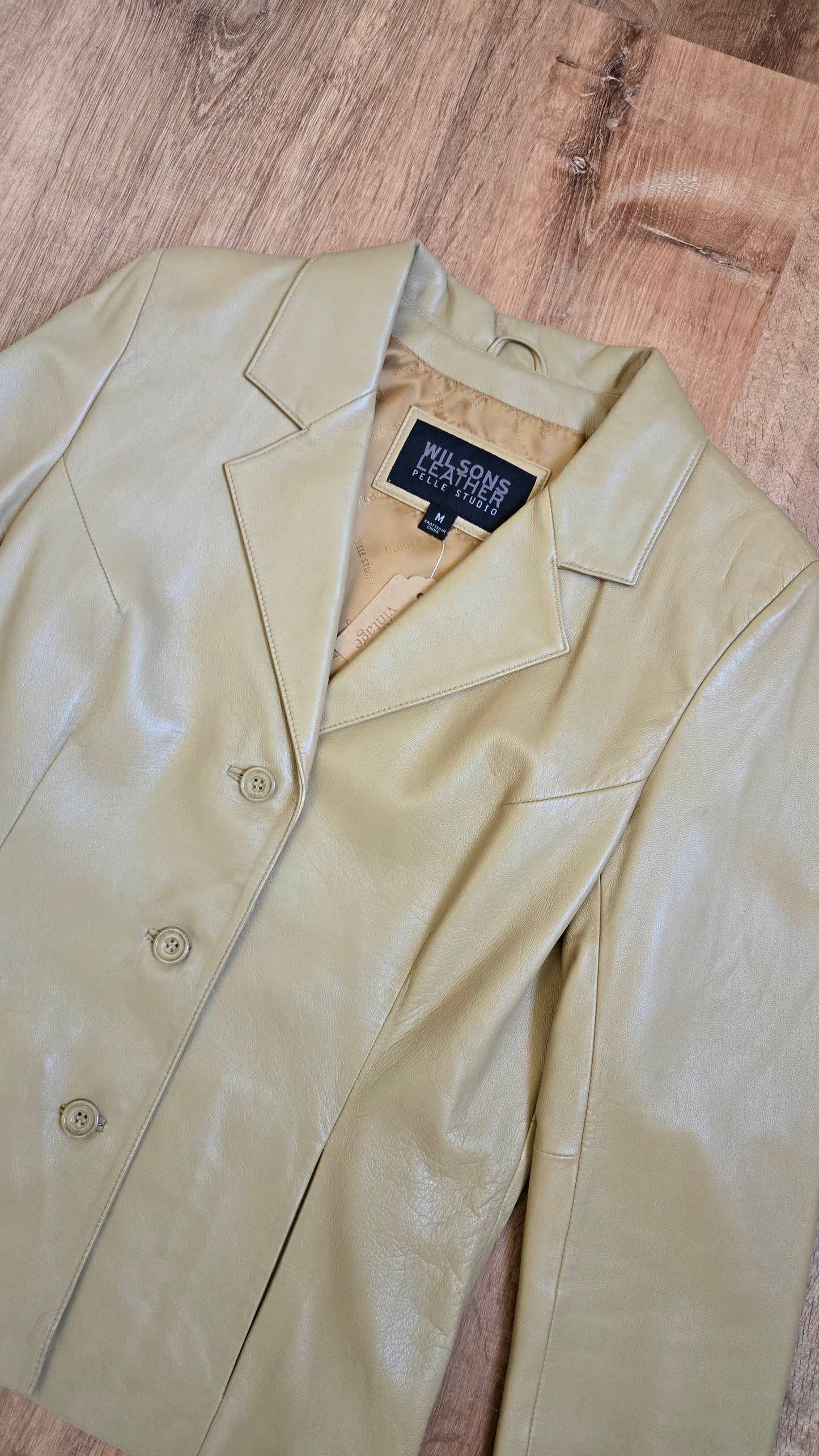 Wilsons tan leather blazer