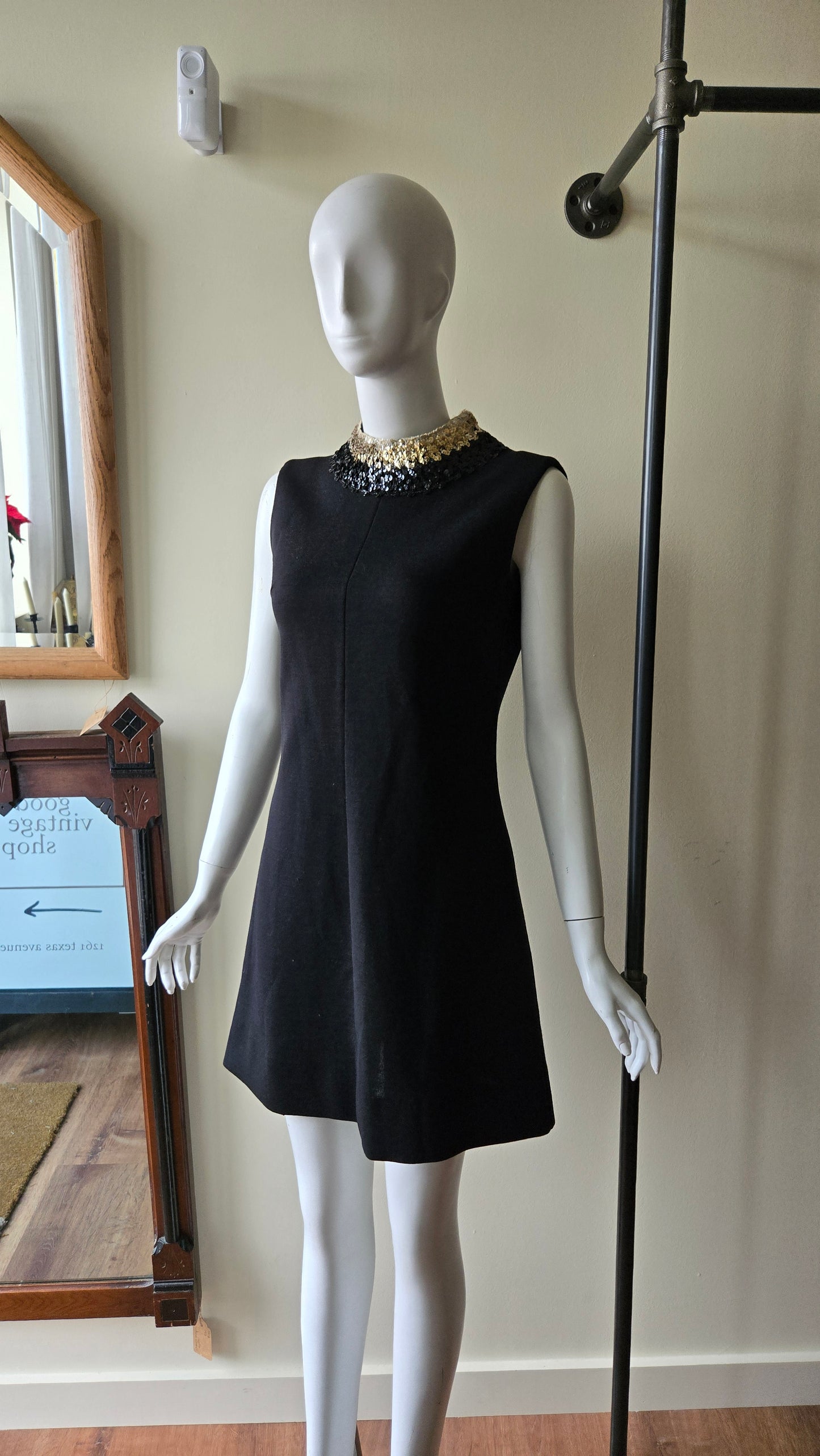 Bleeker Street sequin neck shift dress