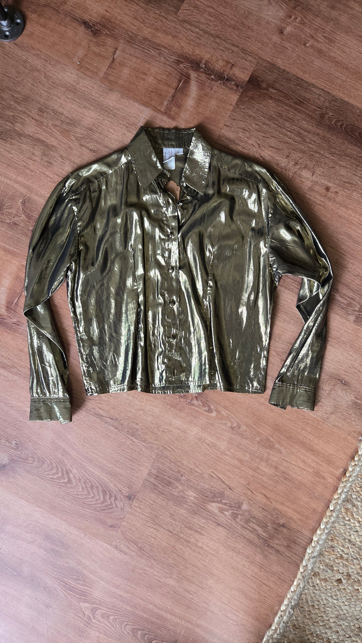 Gold lamé blouse