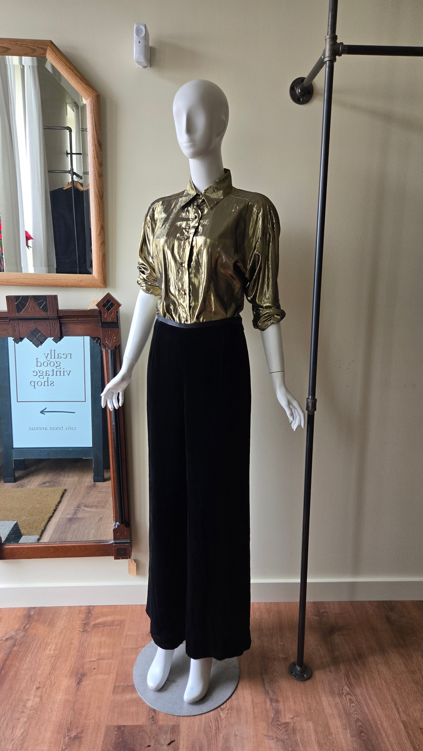 Gold lamé blouse