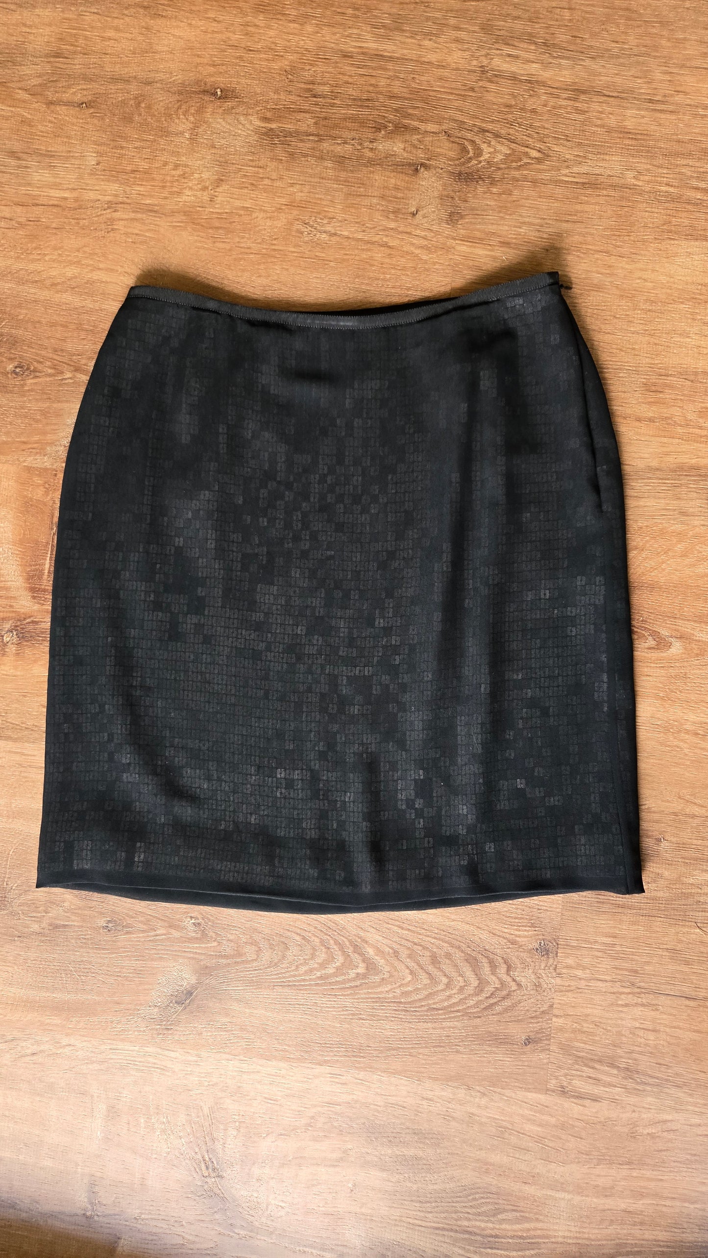 Ann Taylor black chiffon sequin miniskirt