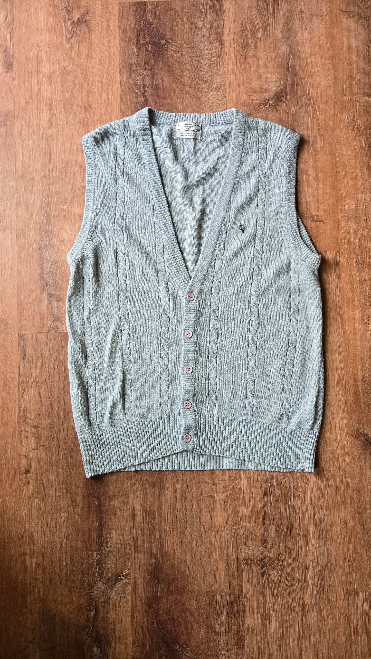 Dior baby blue sweater vest