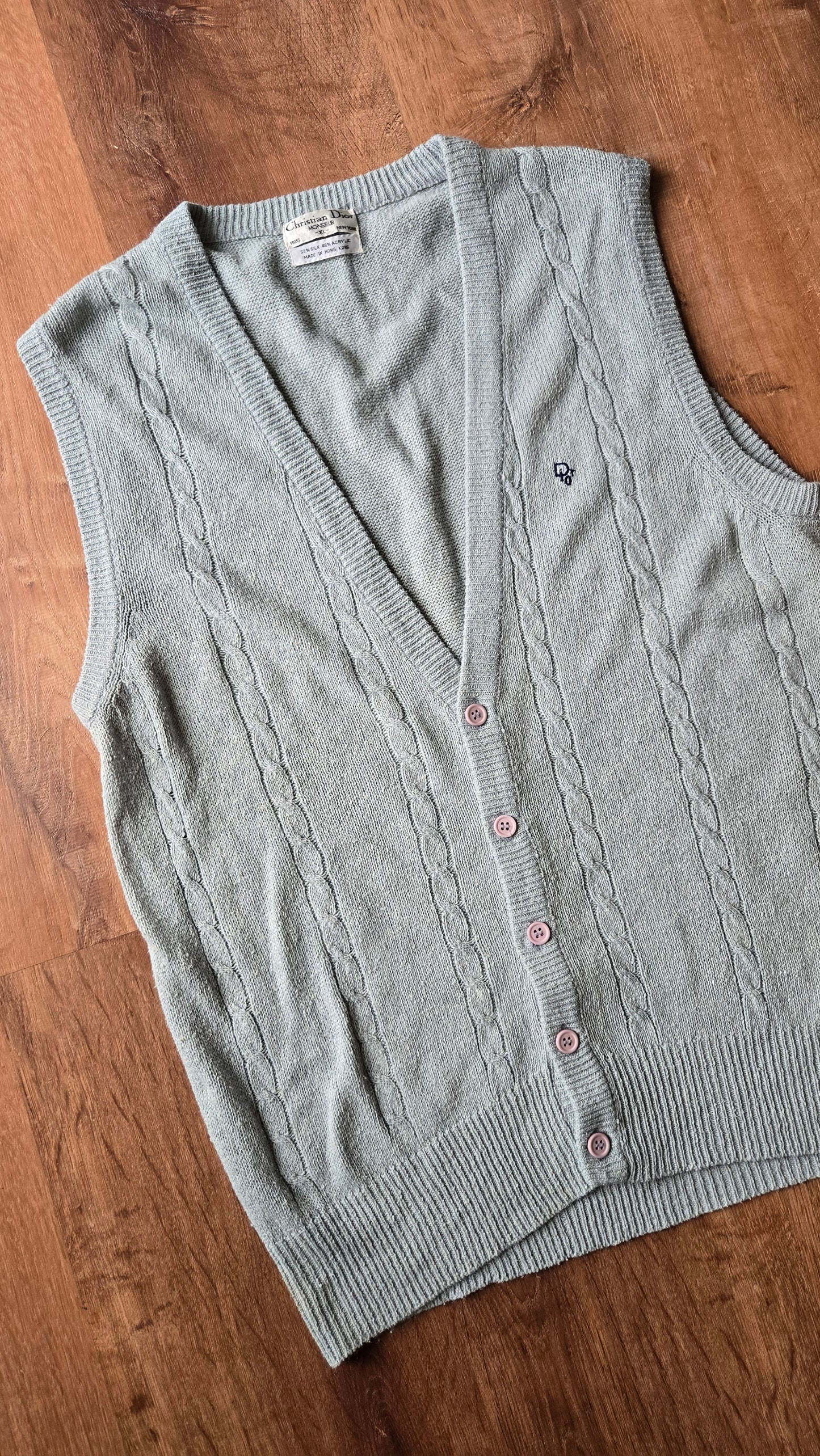 Dior baby blue sweater vest